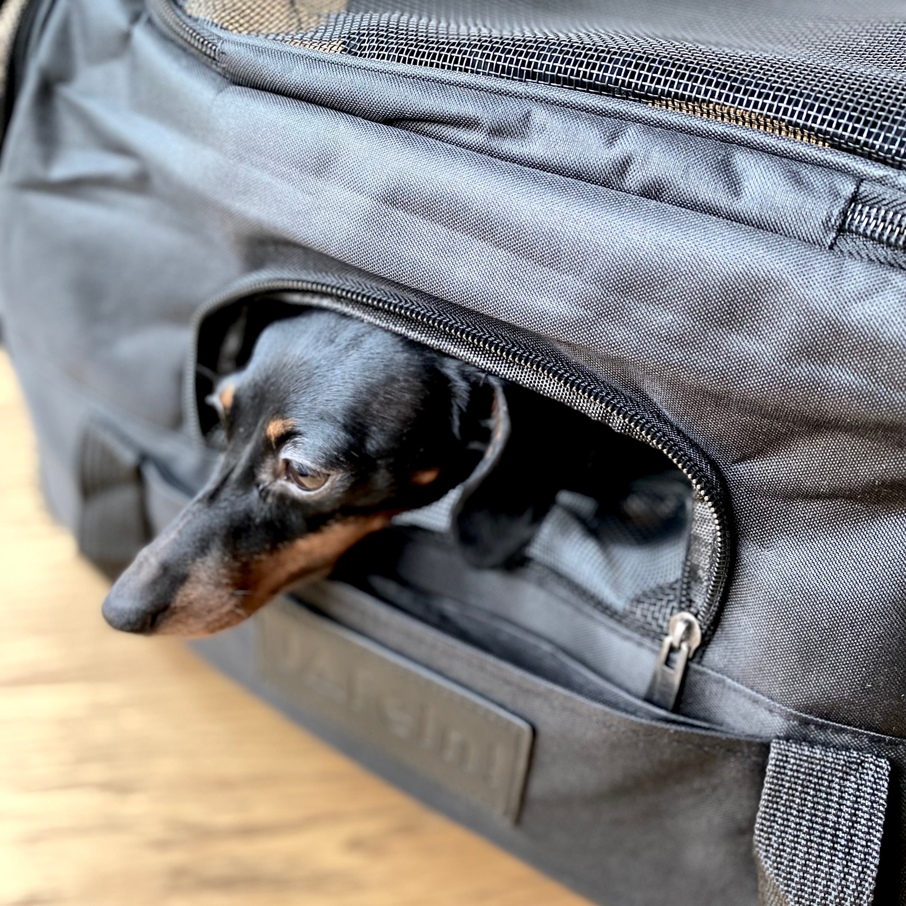 JAfein! Hundereisetasche Fly Bag Air Schwarz