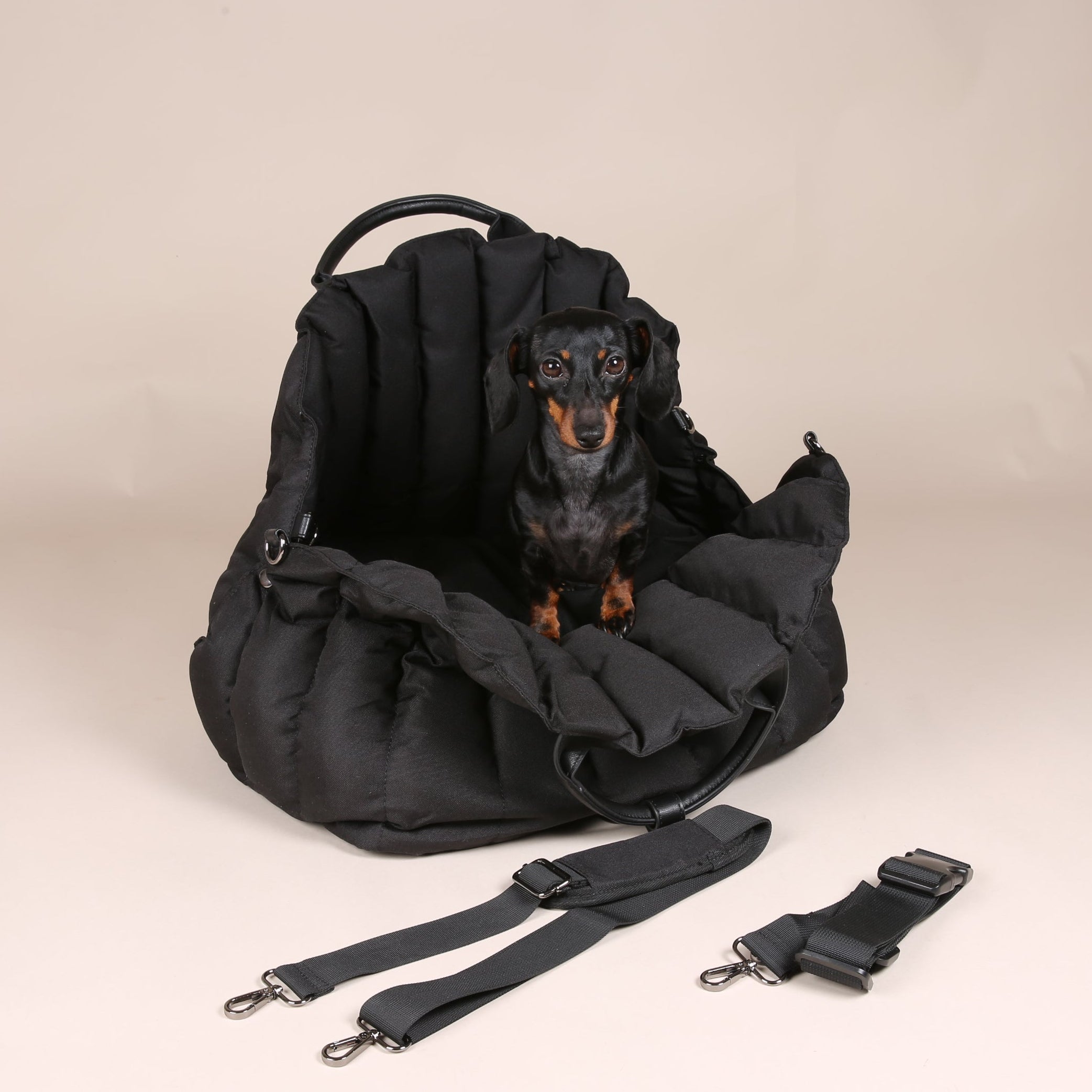 JAfein! Hundetasche Car Paris Schwarz