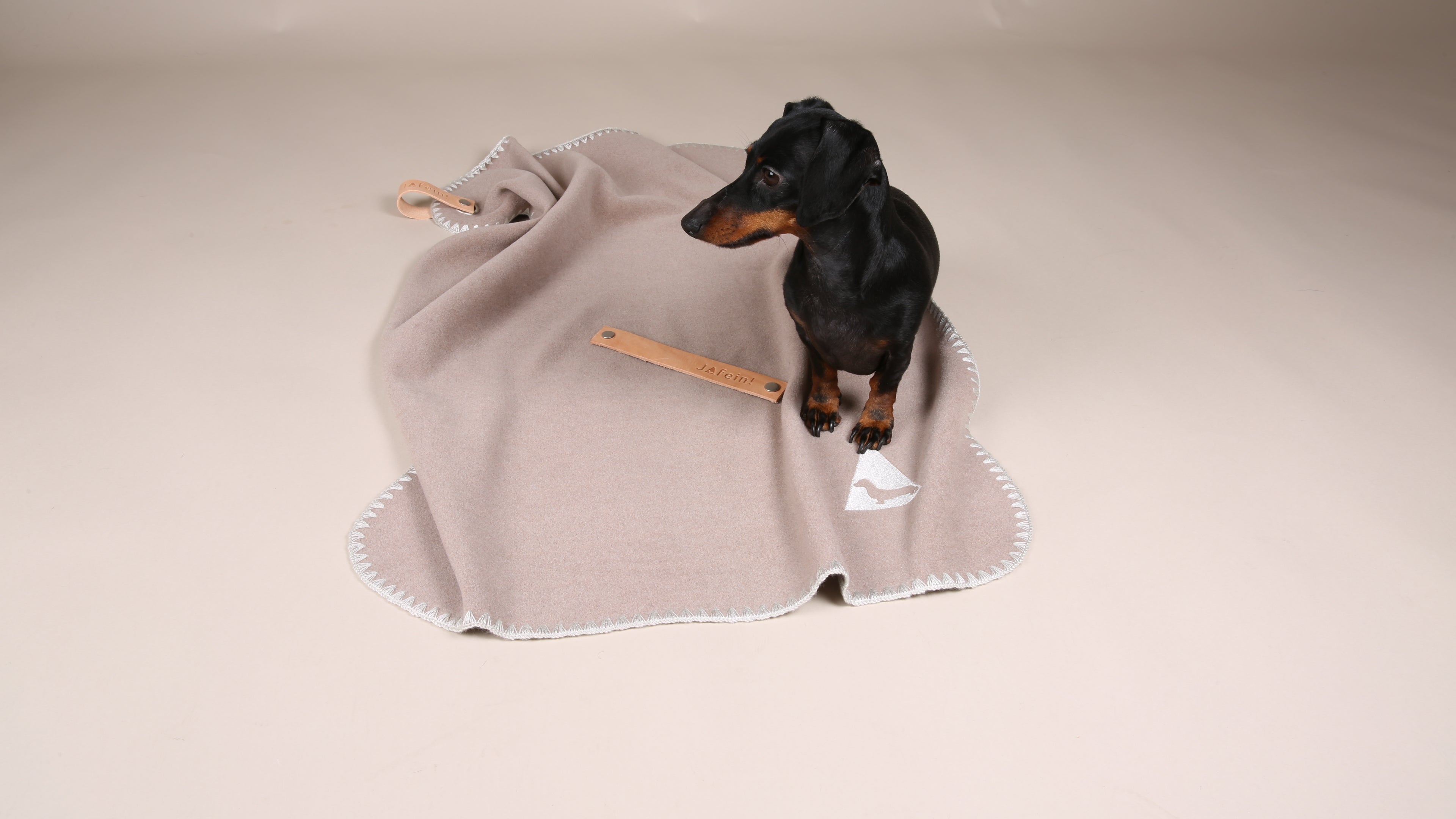 JAfein! Hundedecke Chic & Schnuff - Sand - Natur