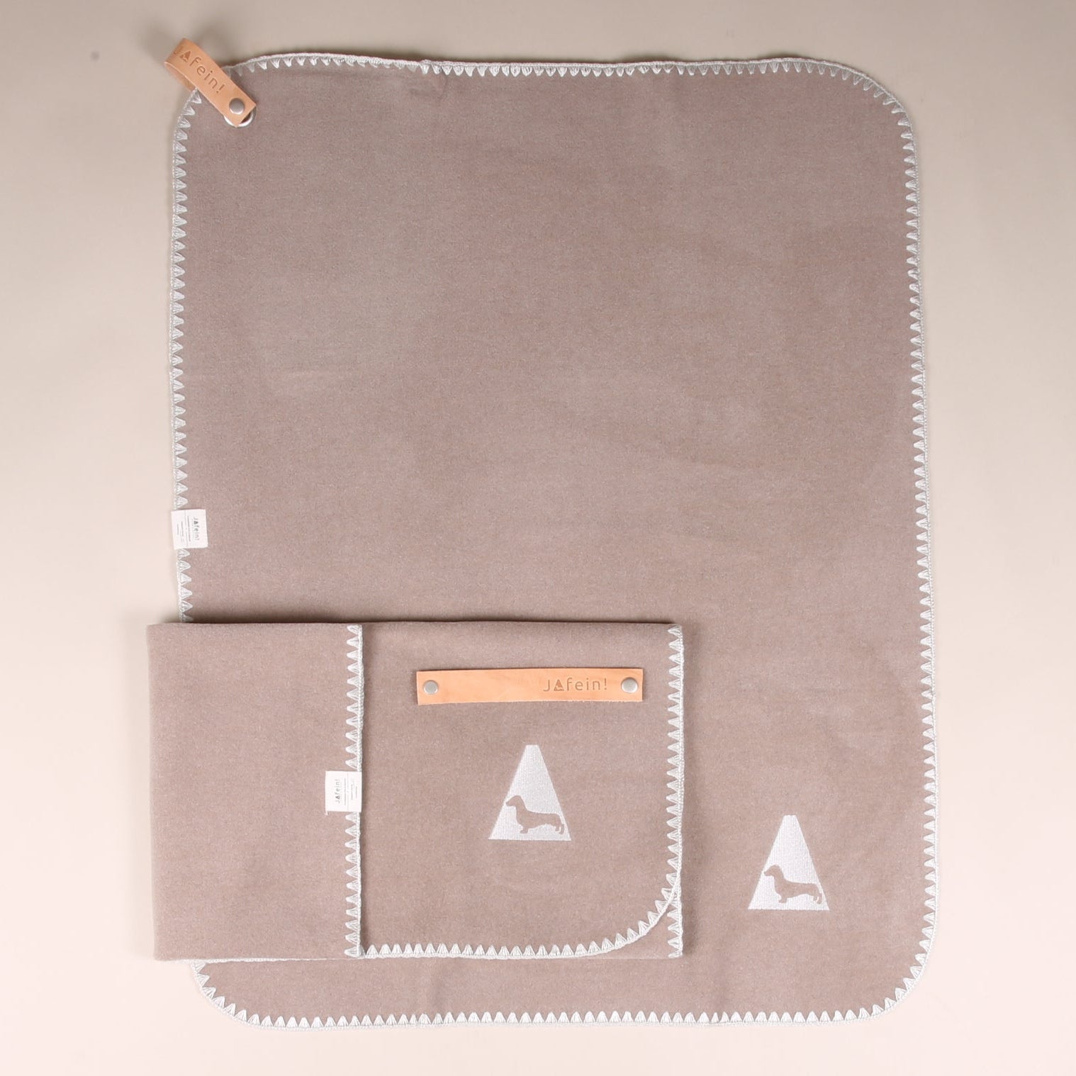 JAfein! Hundedecke Chic & Schnuff - Sand - Natur