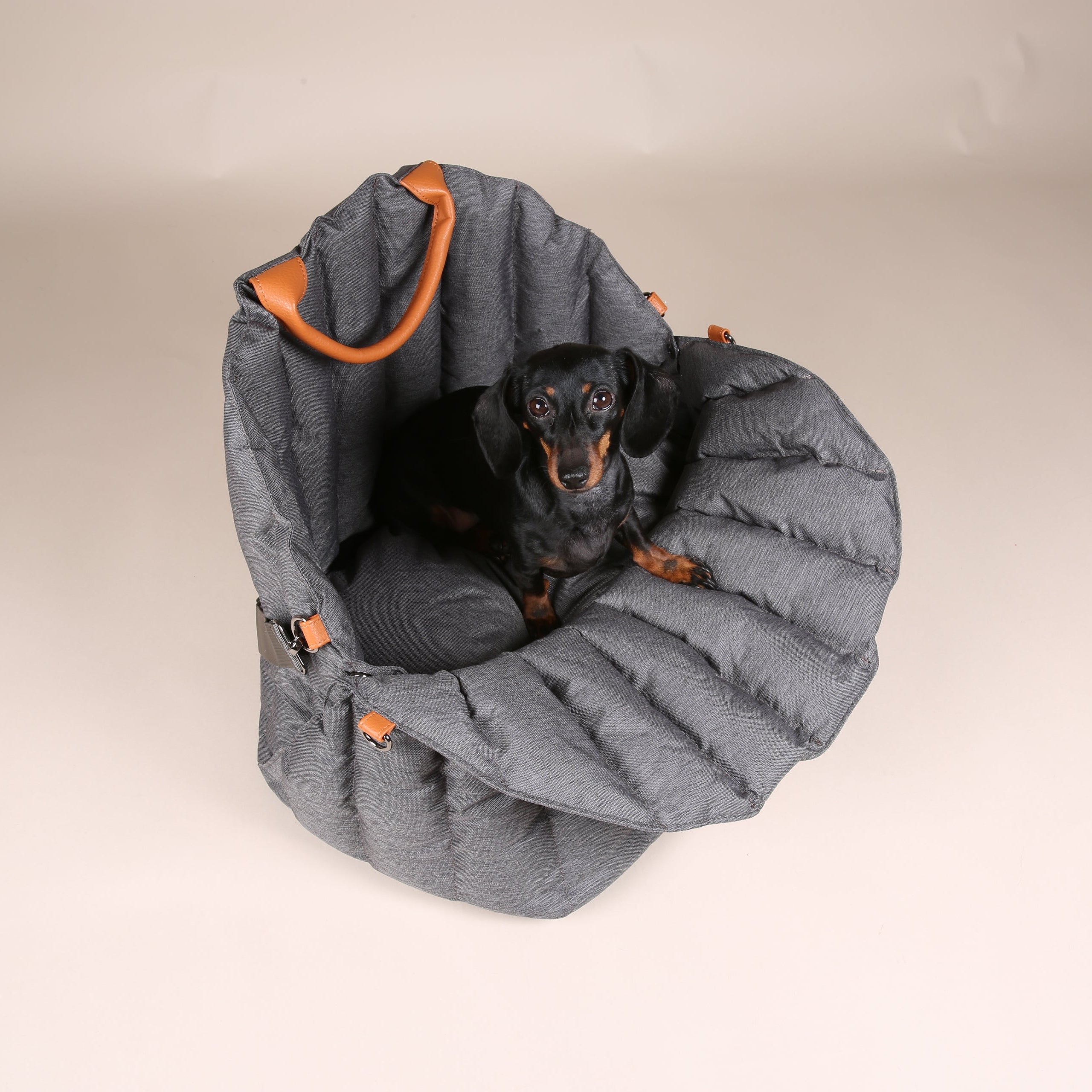 JAfein! Hundetasche Car Paris Grau