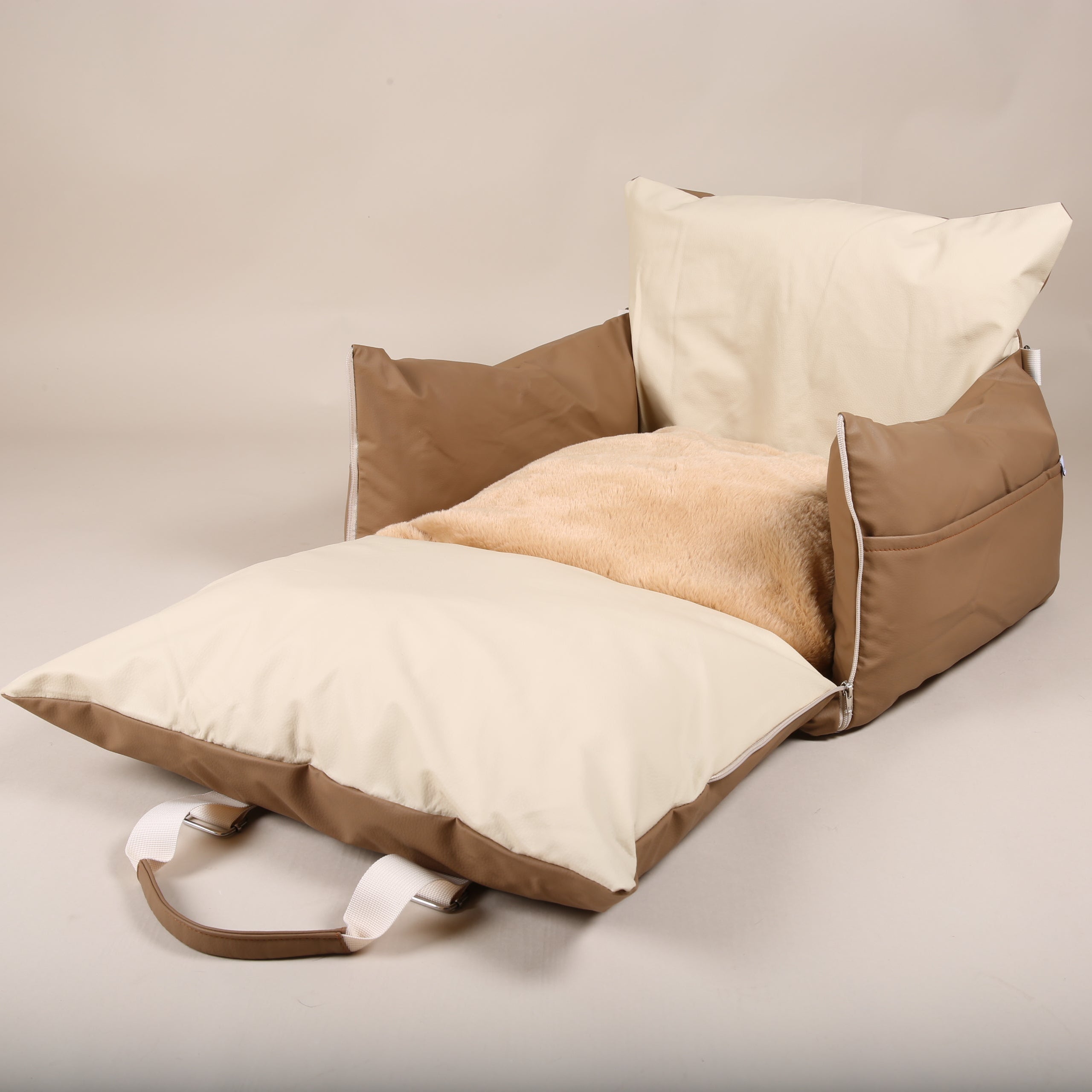 JAfein! Hundeautositz Toulouse Tour tragbar braun