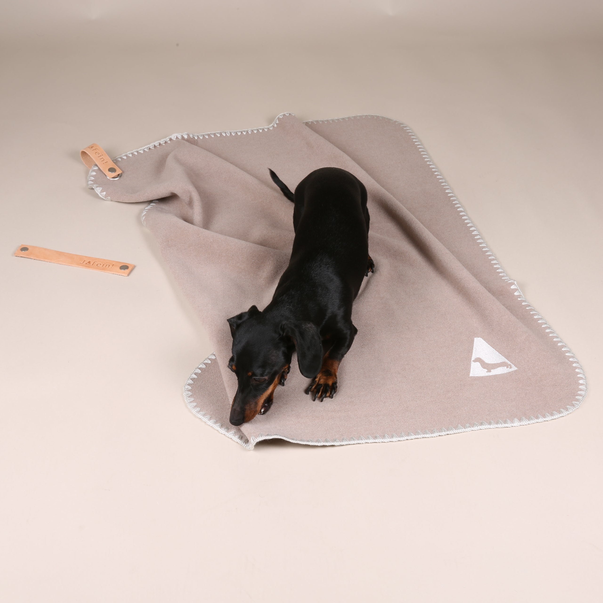 JAfein! Hundedecke Chic & Schnuff - Sand - Natur