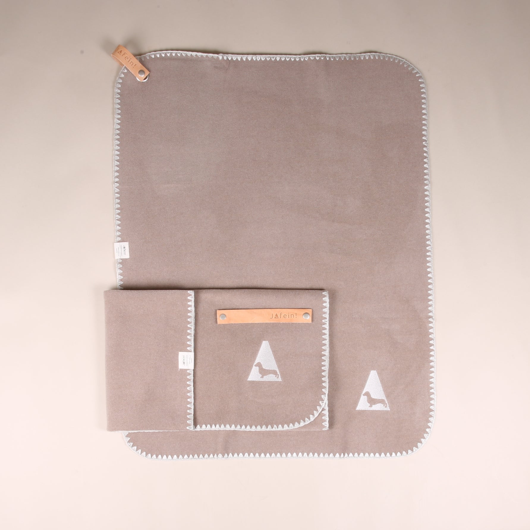 JAfein! Hundedecke Chic & Schnuff - Sand - Natur