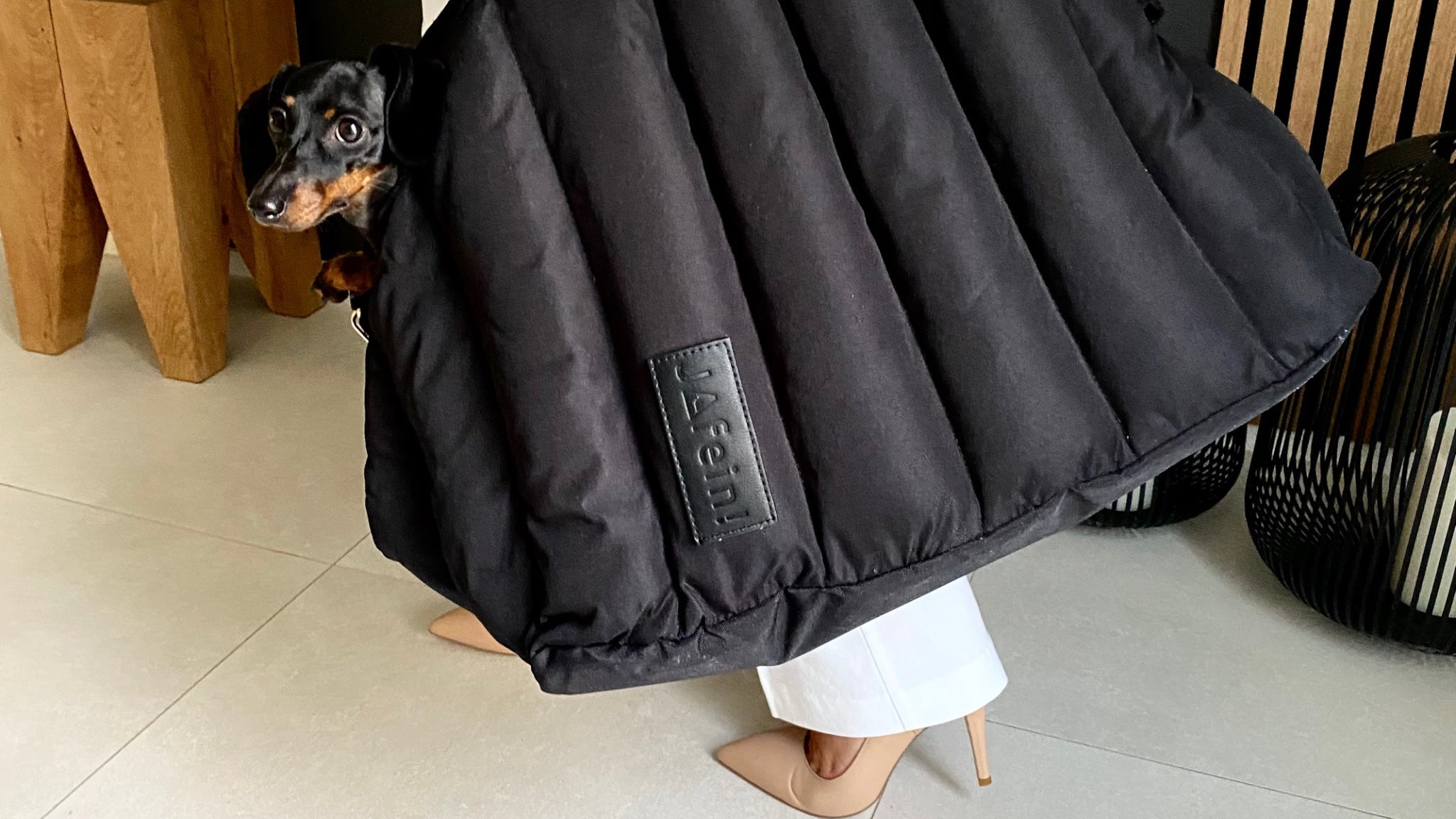 JAfein! Hundetasche Car Paris Schwarz